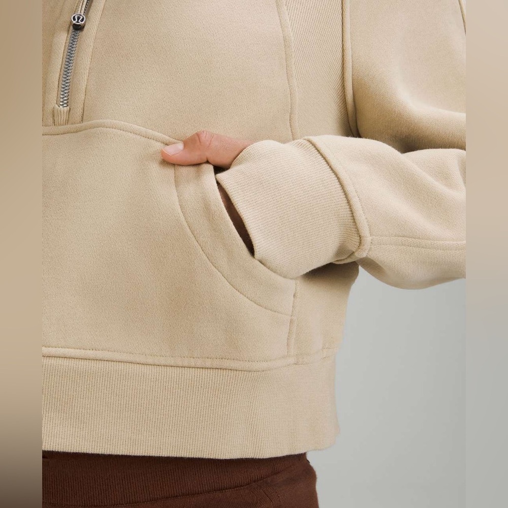 SOLD Lululemon Scuba Oversized Funnel Neck Half Zip in Trench Size M/L - Picture 4 of 8
